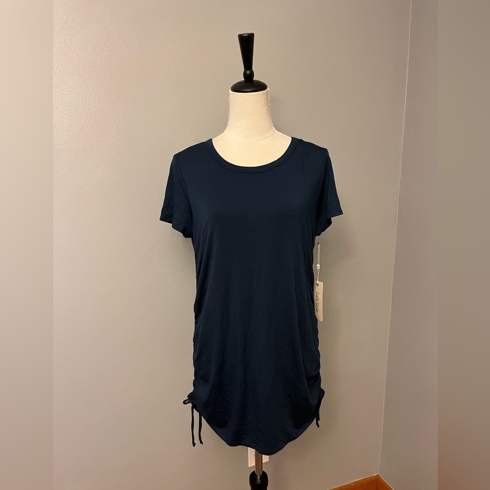NWT Laila Jayde Short Sleeve Cinched Side T-shirt Mini Dress - Size Medium